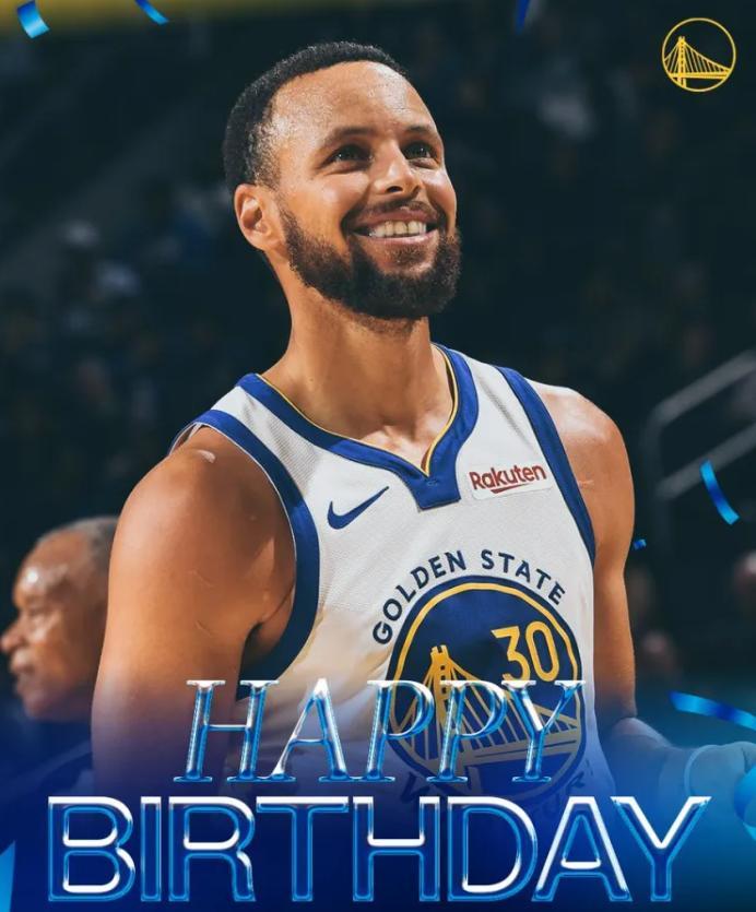 九游-38岁了！祝NBA历史最伟大的射手库里生日快乐！